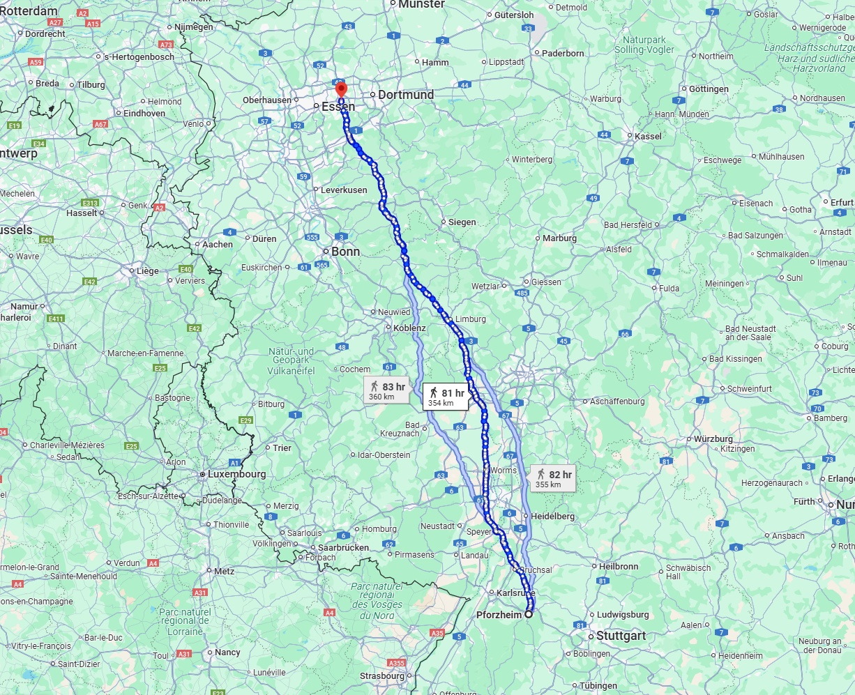 Anreise von Pforzheim Zu Bochum Über 