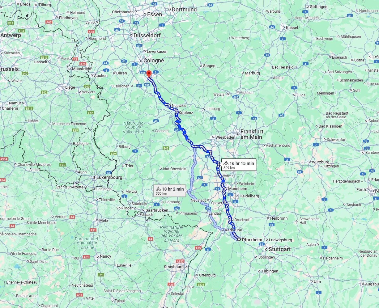 Anreise von Pforzheim Zu Bonn Über 