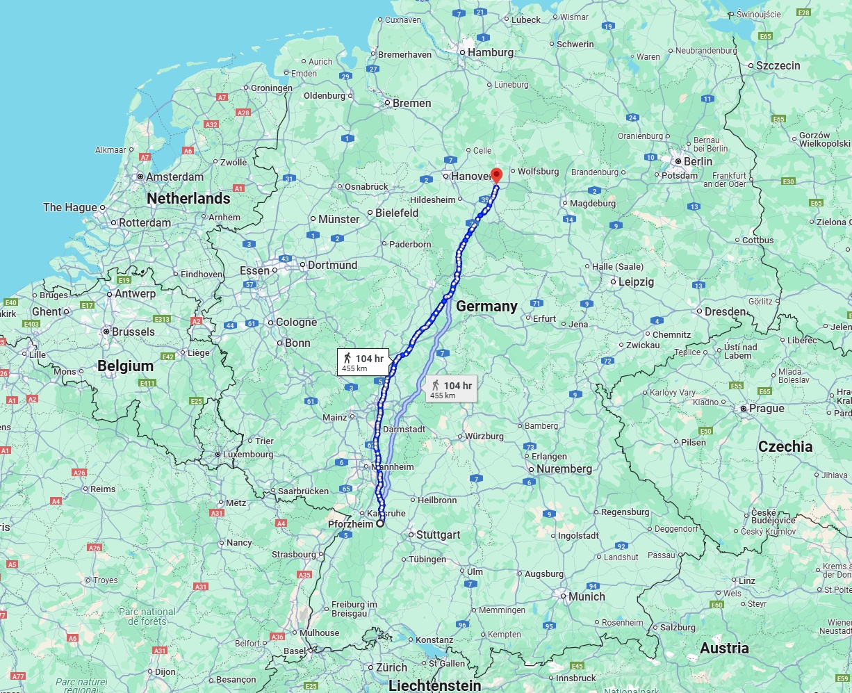Anreise von Pforzheim Zu Braunschweig Über 