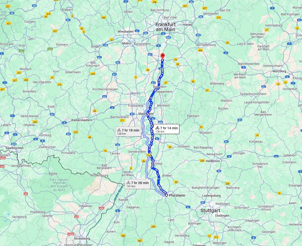 Anreise von Pforzheim Zu Darmstadt Über 