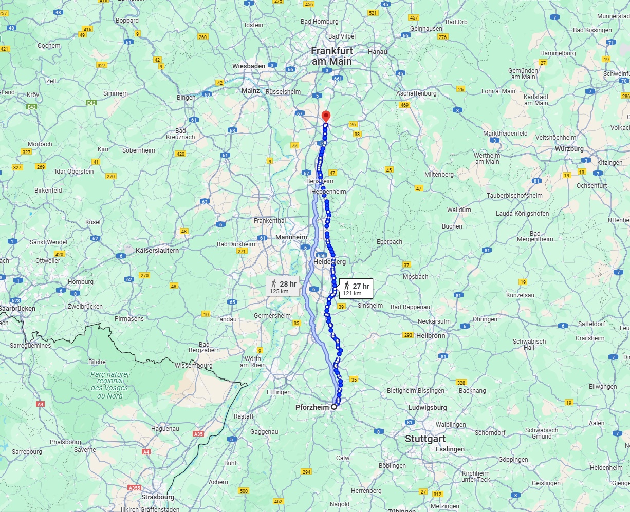 Anreise von Pforzheim Zu Darmstadt Über 