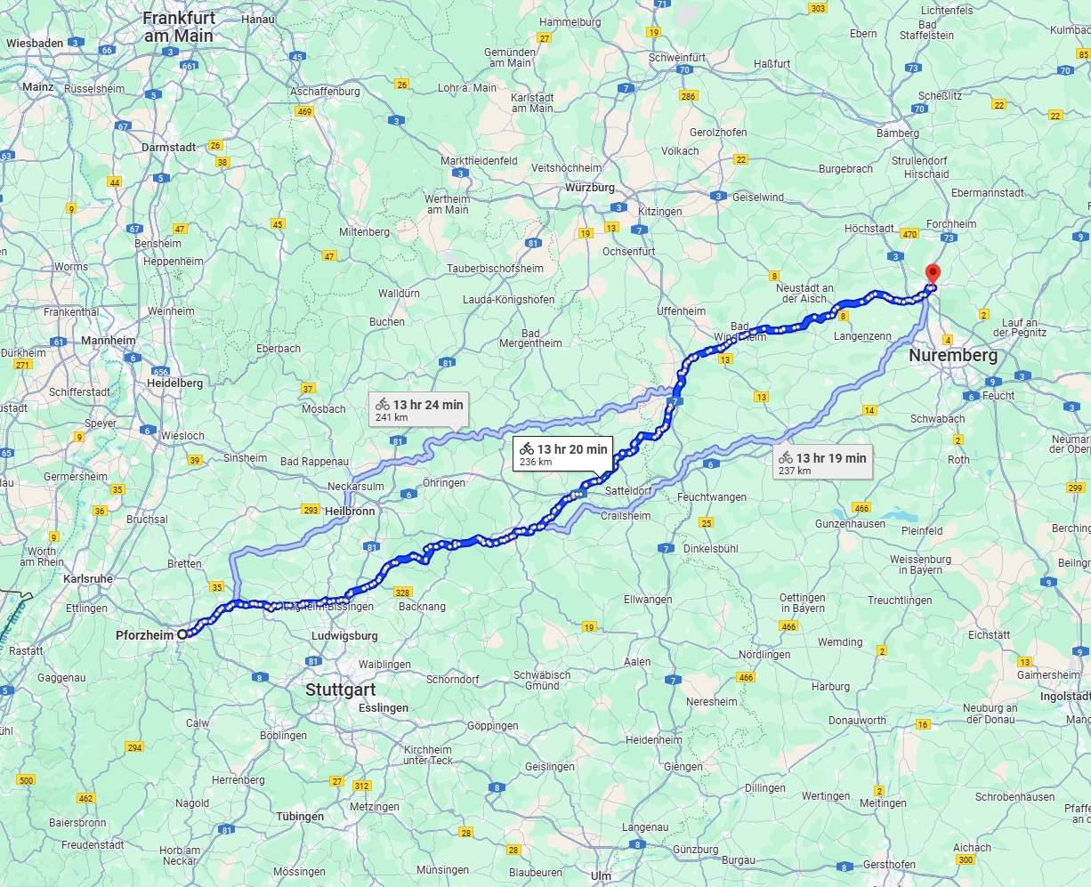 Anreise von Pforzheim Zu Erlangen Über 