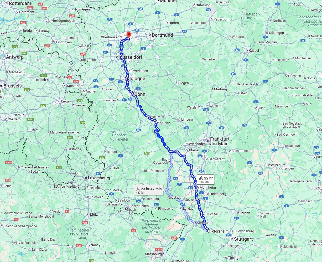 Anreise von Pforzheim Zu Essen Über 