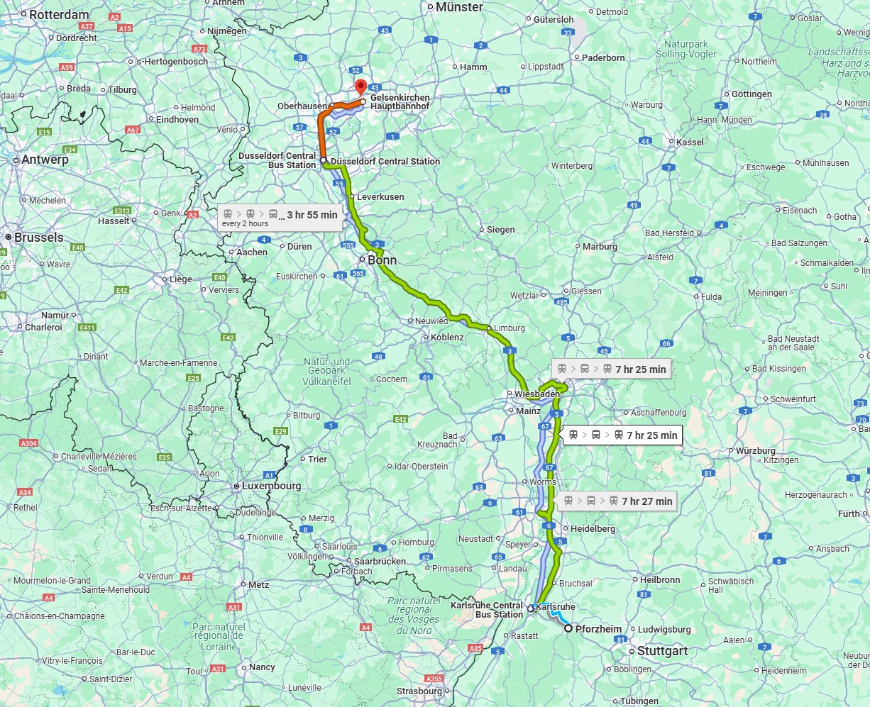 Anreise von Pforzheim Zu Gelsenkirchen Über 