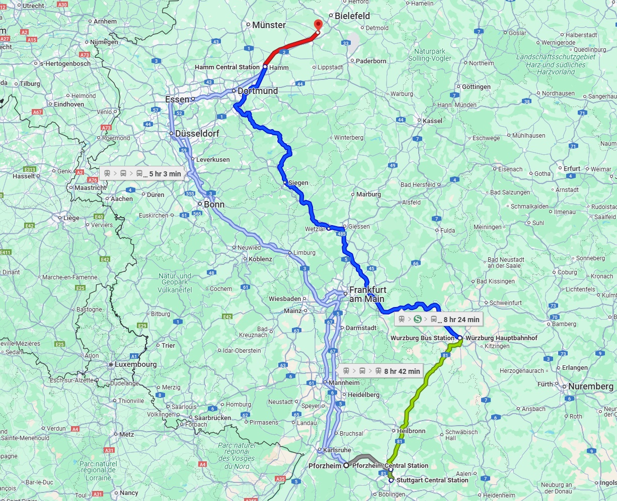 Anreise von Pforzheim Zu Gütersloh Über 