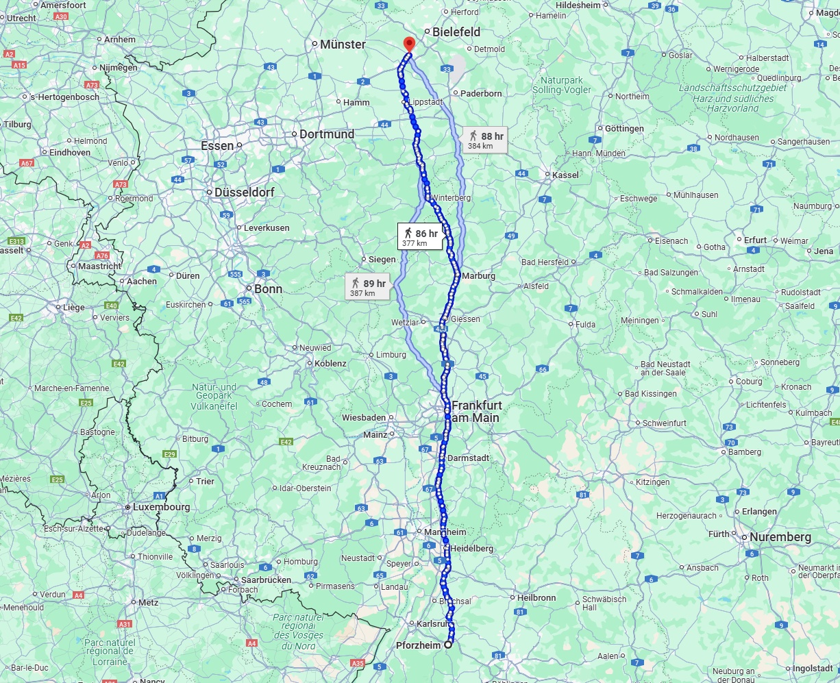 Anreise von Pforzheim Zu Gütersloh Über 