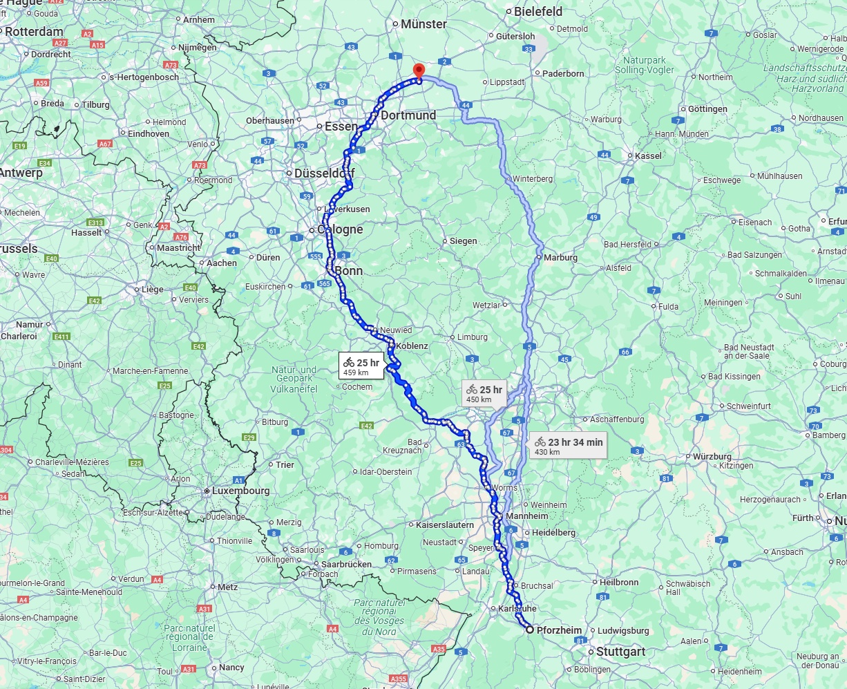 Anreise von Pforzheim Zu Hamm Über 