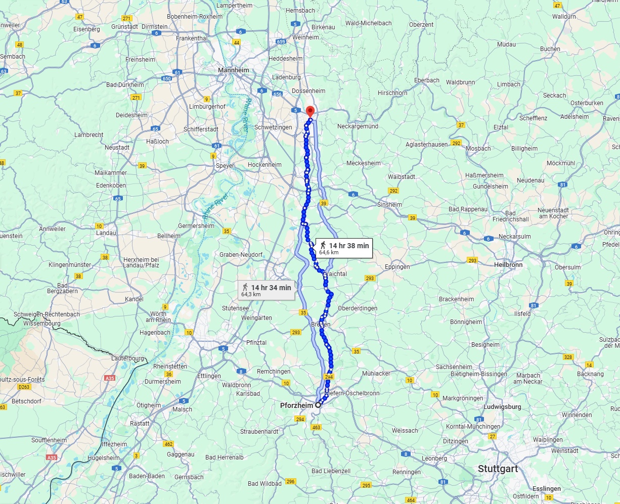 Anreise von Pforzheim Zu Heidelberg Über 