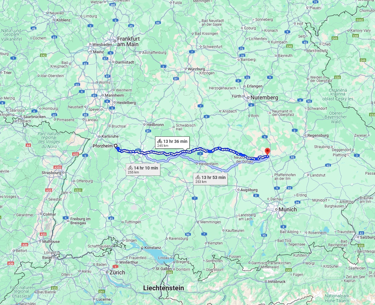 Anreise von Pforzheim Zu Ingolstadt Über 