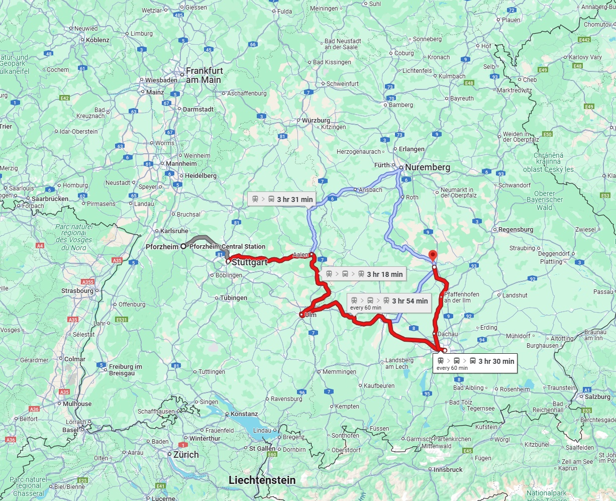 Anreise von Pforzheim Zu Ingolstadt Über 
