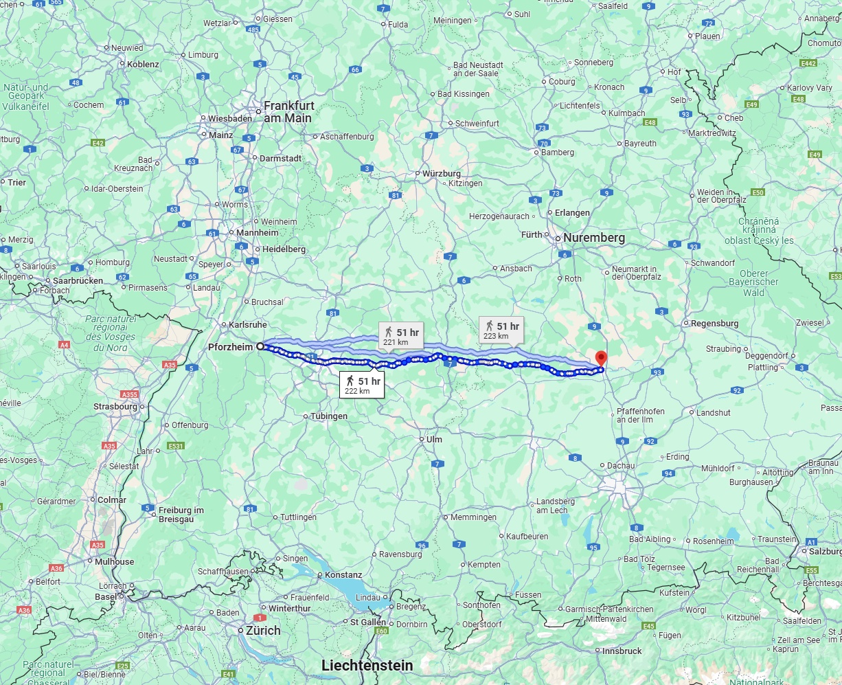 Anreise von Pforzheim Zu Ingolstadt Über 