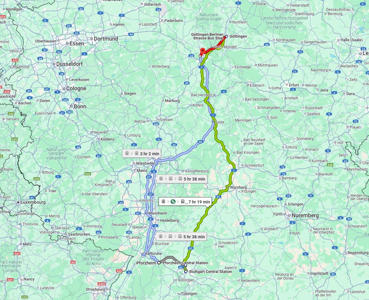 Anreise von Pforzheim Zu Kassel Über 