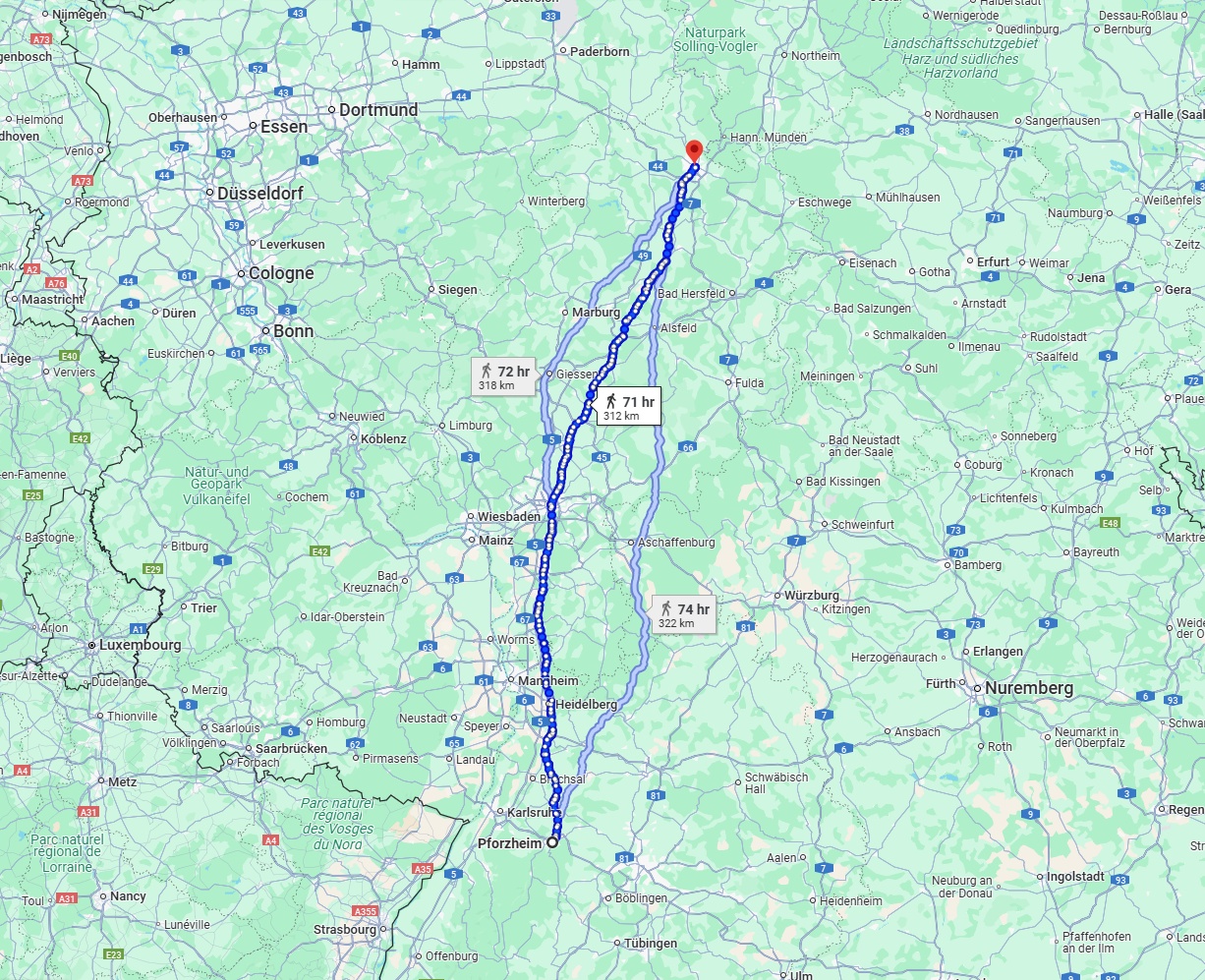 Anreise von Pforzheim Zu Kassel Über 