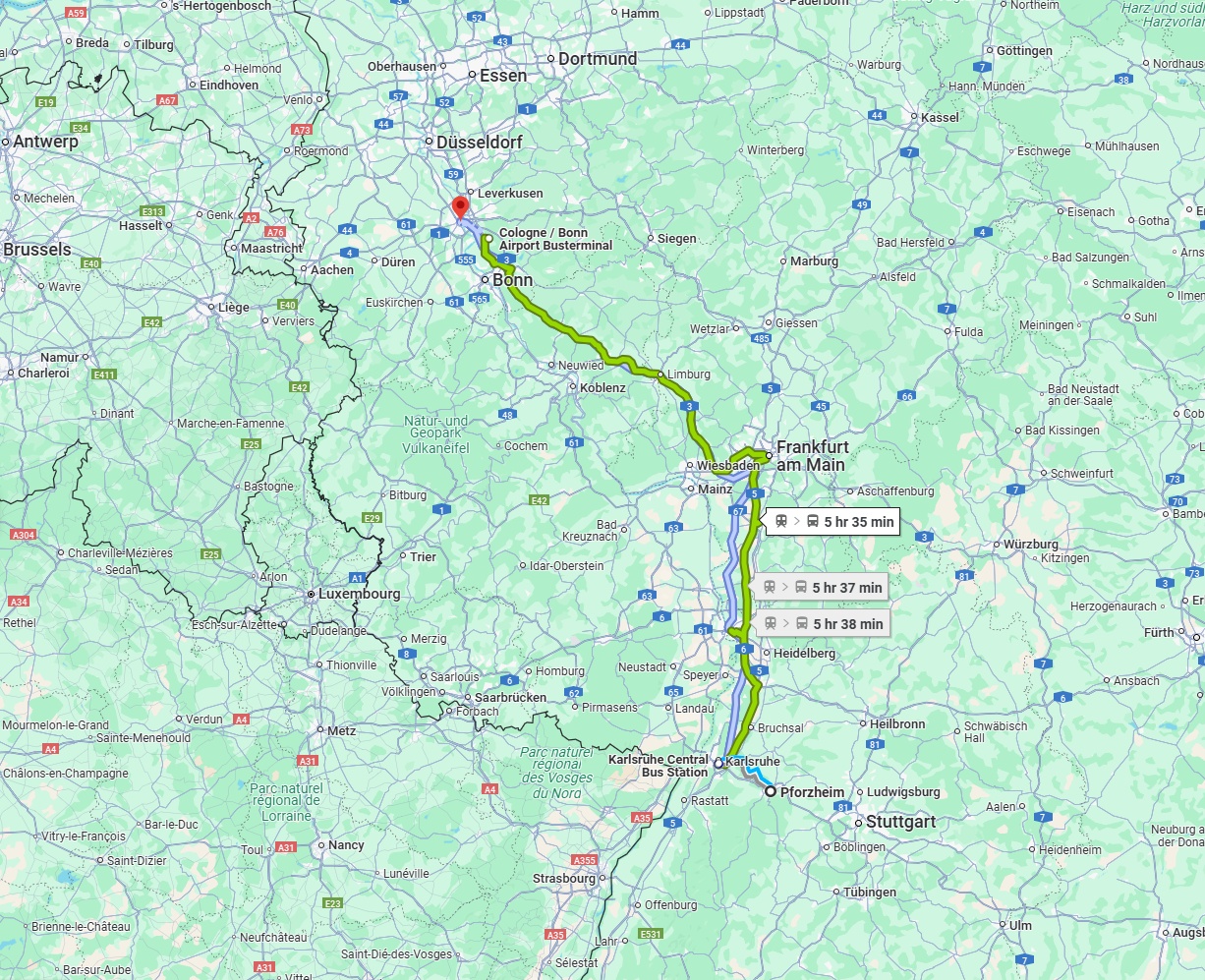 Anreise von Pforzheim Zu Köln Über 