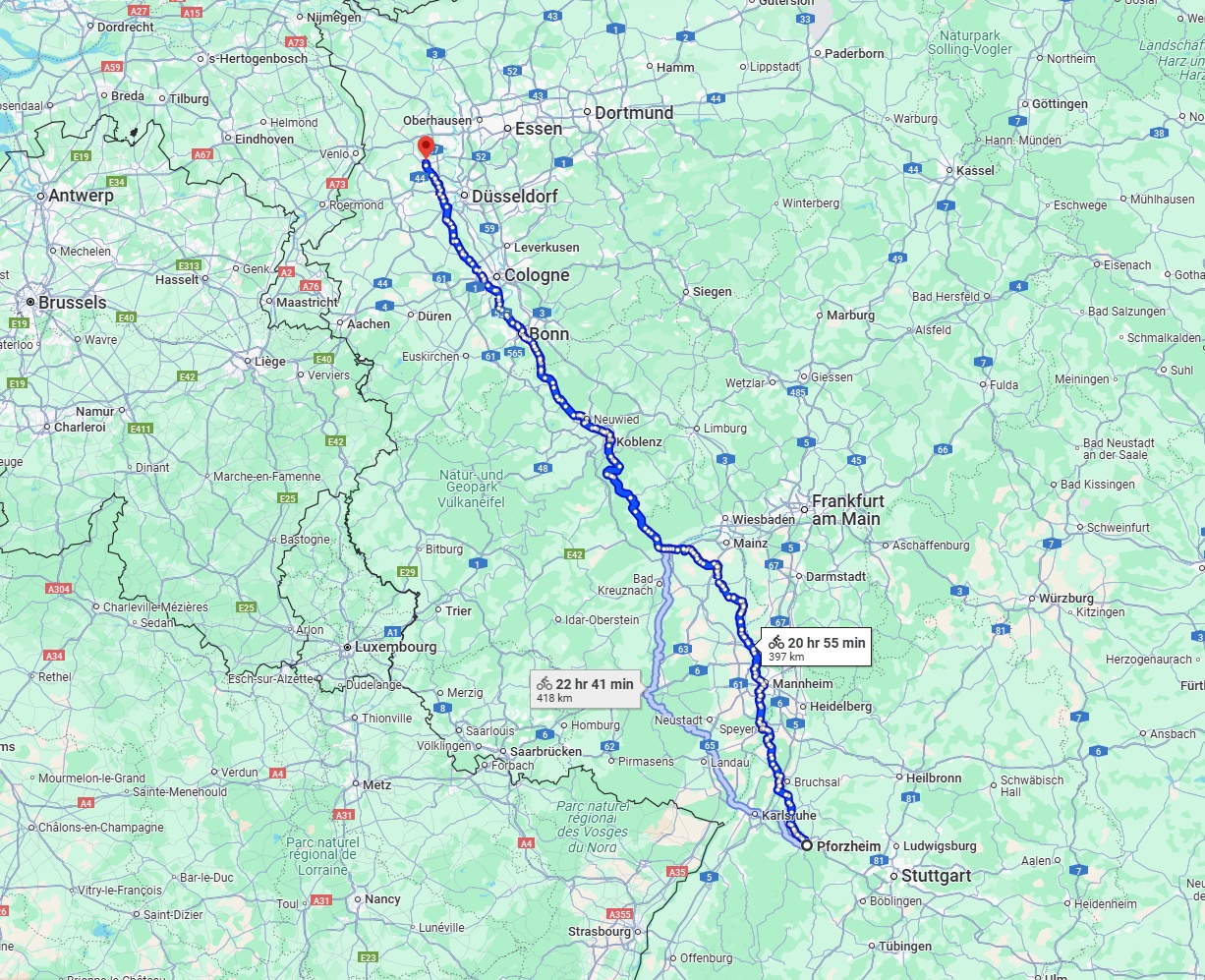 Anreise von Pforzheim Zu Krefeld Über 
