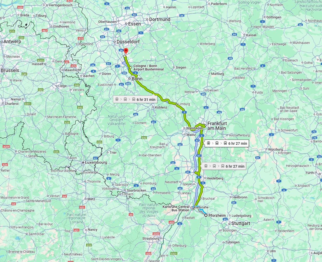 Anreise von Pforzheim Zu Leverkusen Über 