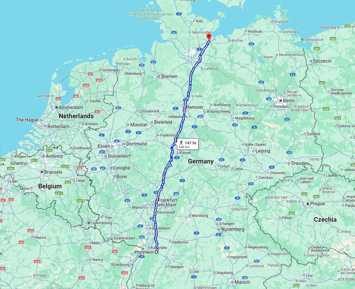 Anreise von Pforzheim Zu Lübeck Über 