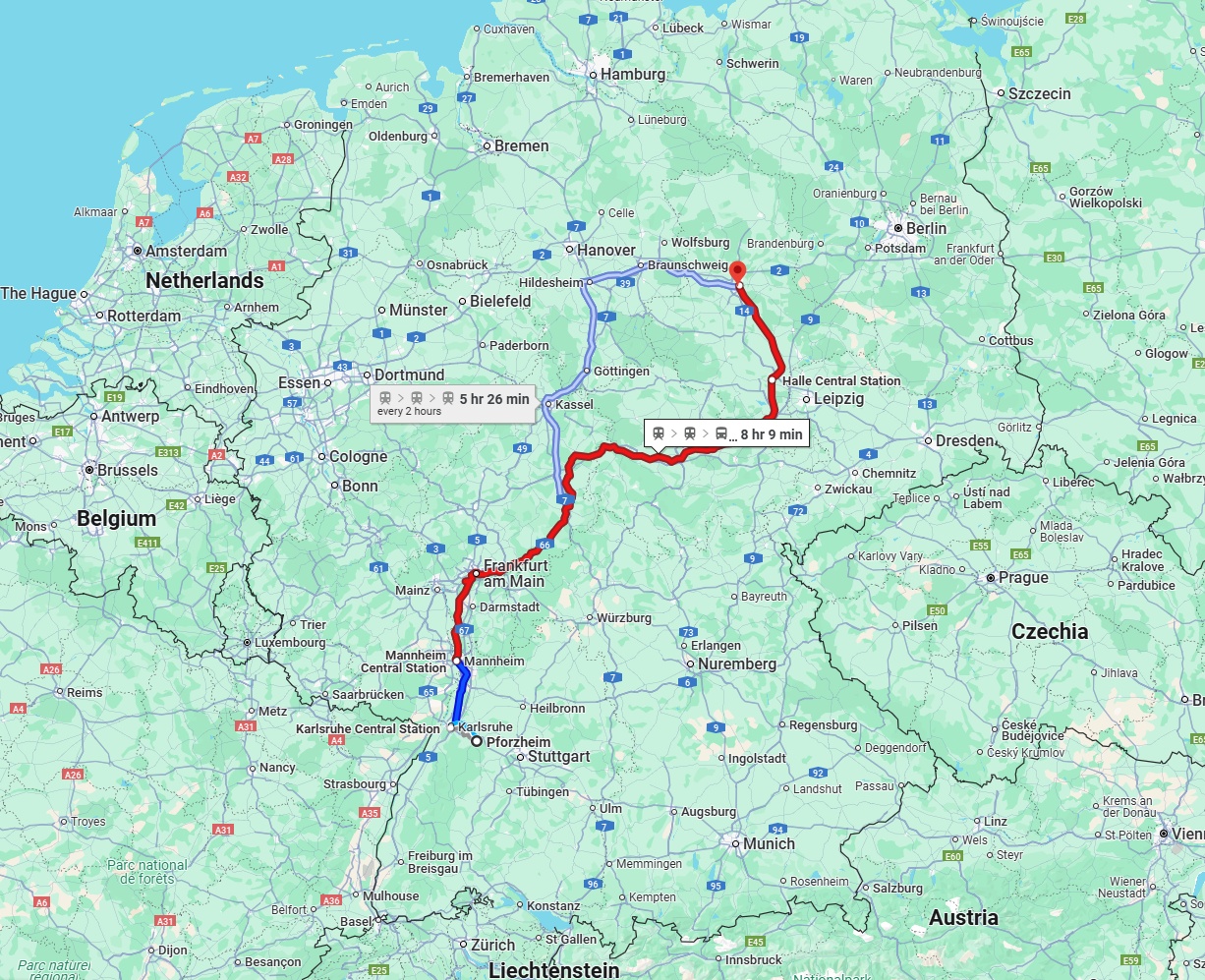 Anreise von Pforzheim Zu Magdeburg Über 