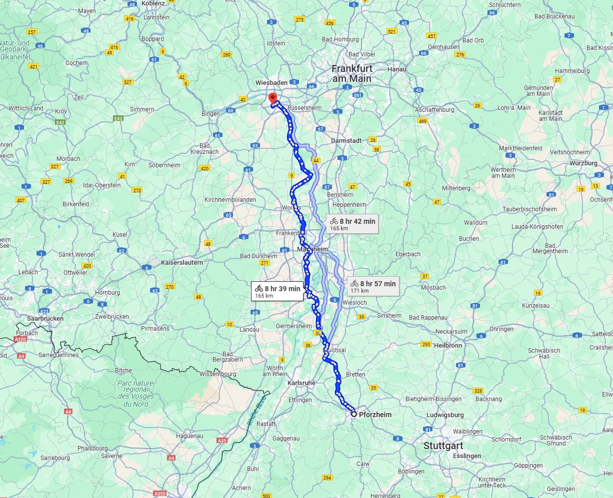 Anreise von Pforzheim Zu Mainz Über 