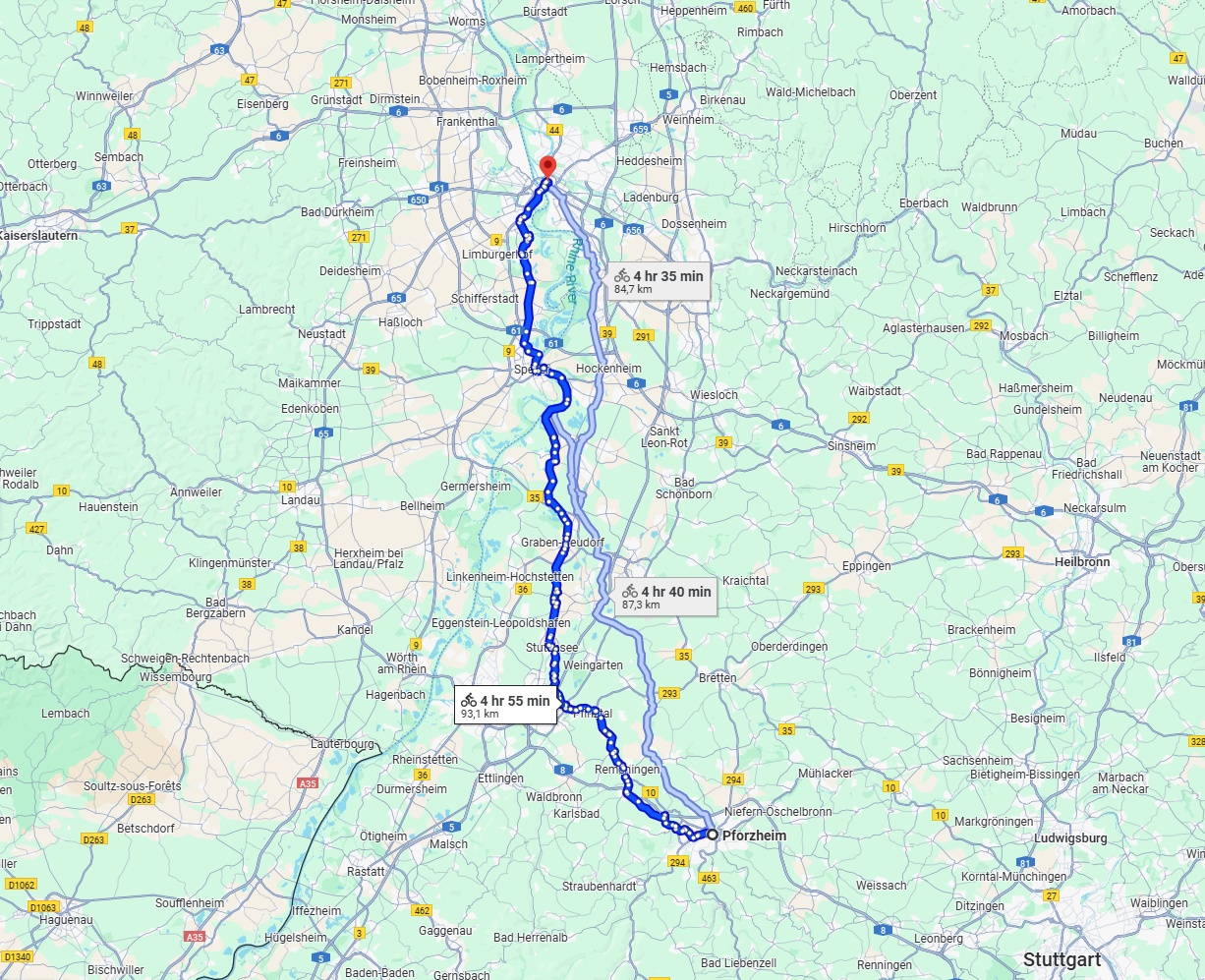 Anreise von Pforzheim Zu Mannheim Über 