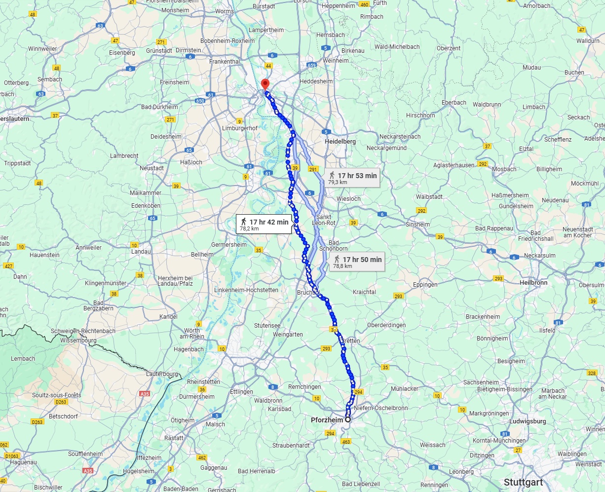 Anreise von Pforzheim Zu Mannheim Über 