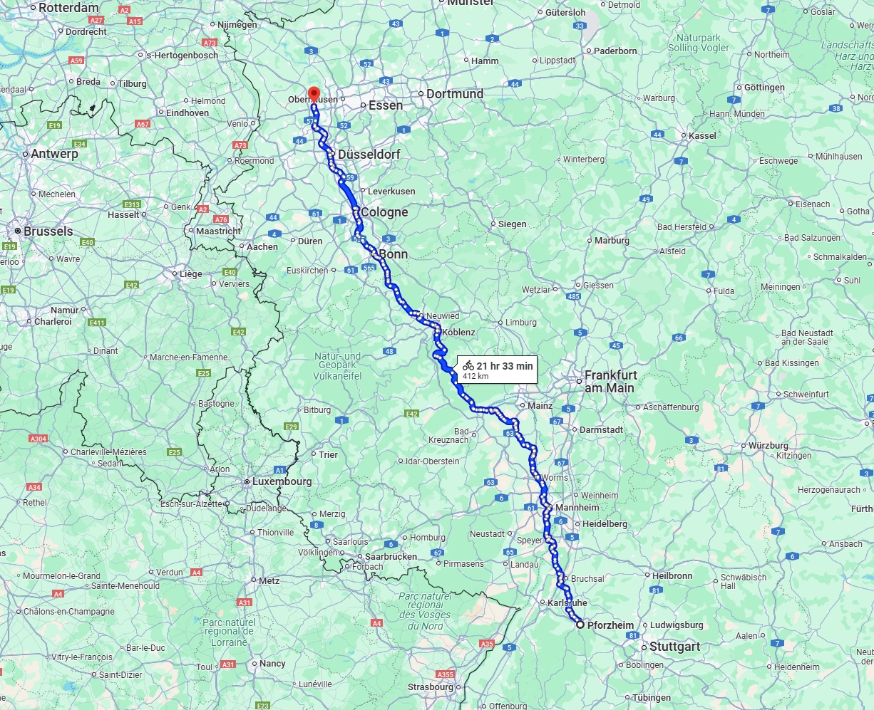 Anreise von Pforzheim Zu Moers Über 