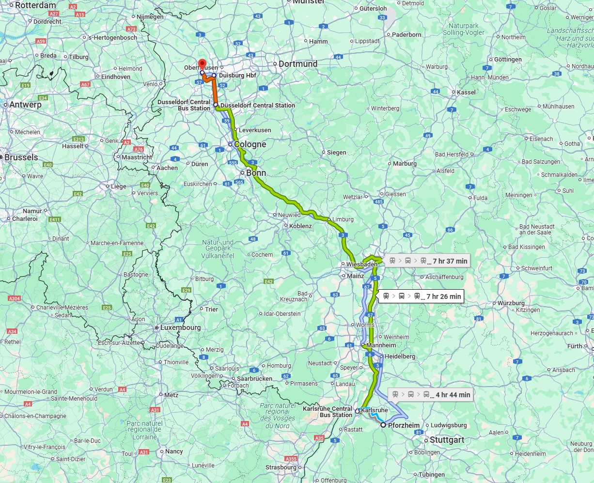 Anreise von Pforzheim Zu Moers Über 