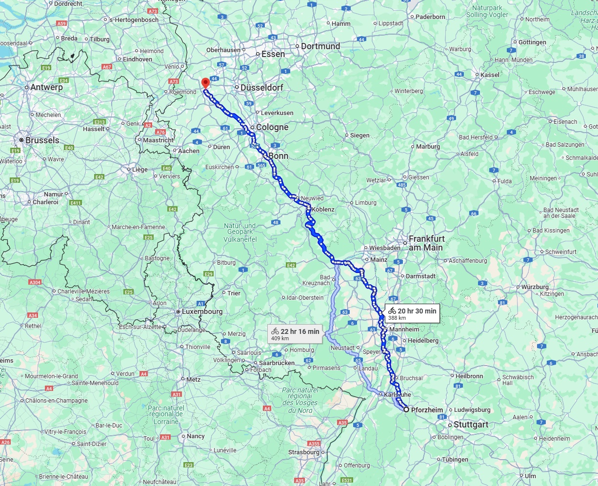 Anreise von Pforzheim Zu Mönchengladbach Über 