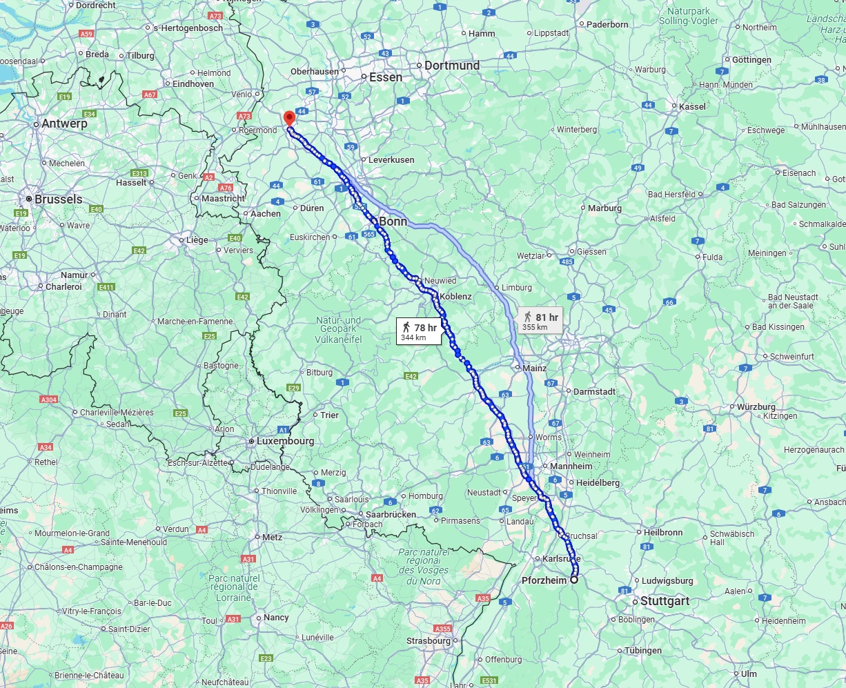 Anreise von Pforzheim Zu Mönchengladbach Über 
