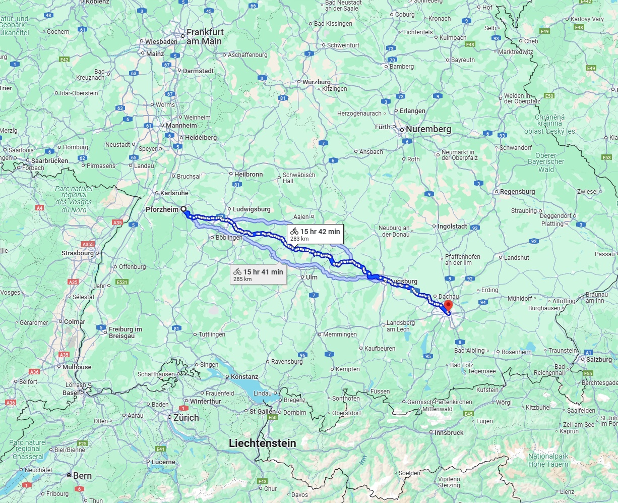 Anreise von Pforzheim Zu München Über 