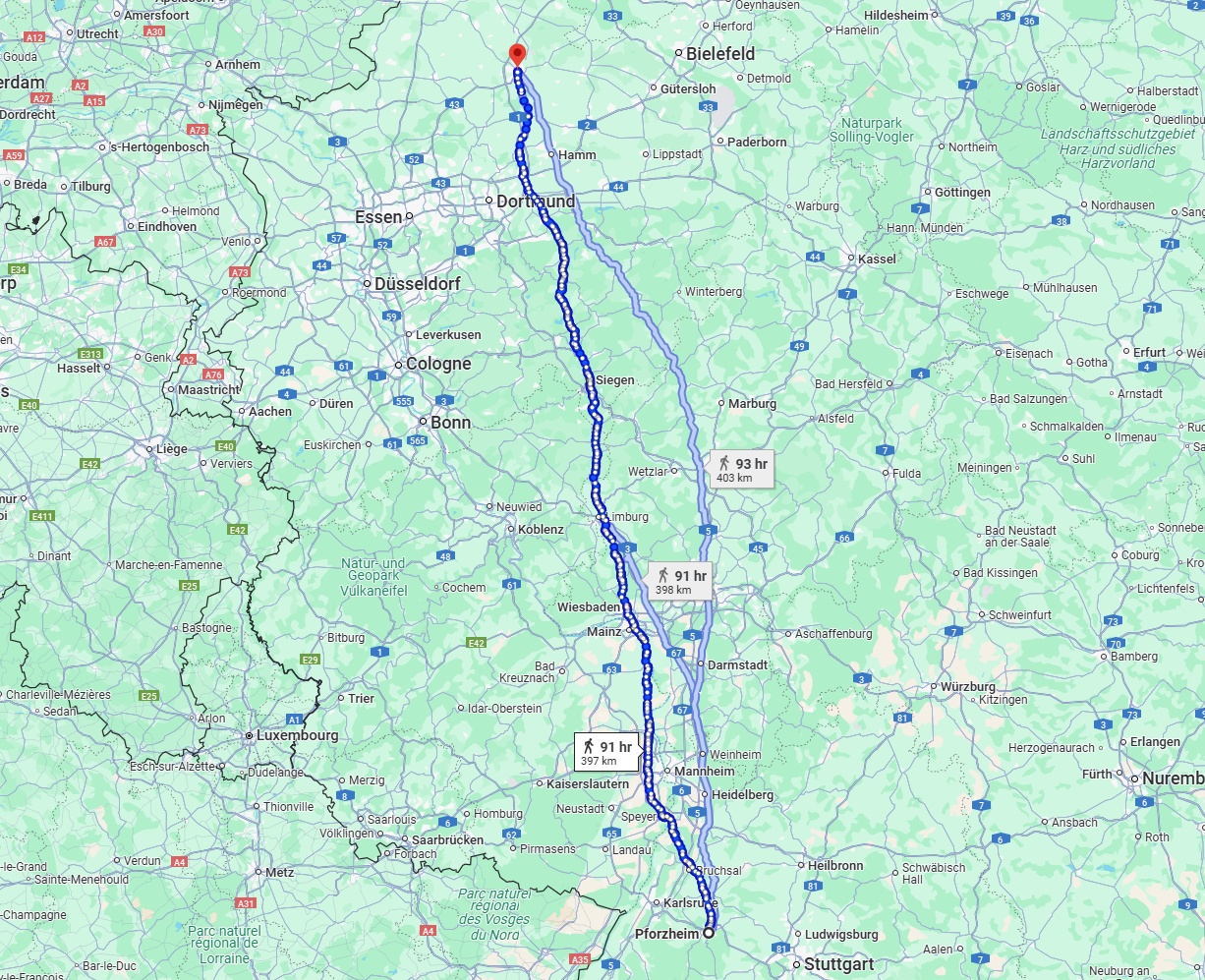 Anreise von Pforzheim Zu Münster Über 