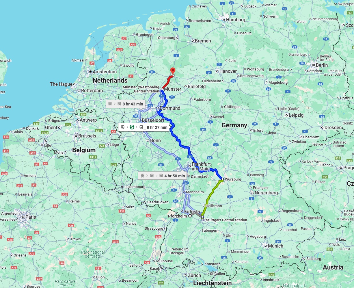 Anreise von Pforzheim Zu Osnabrück Über 