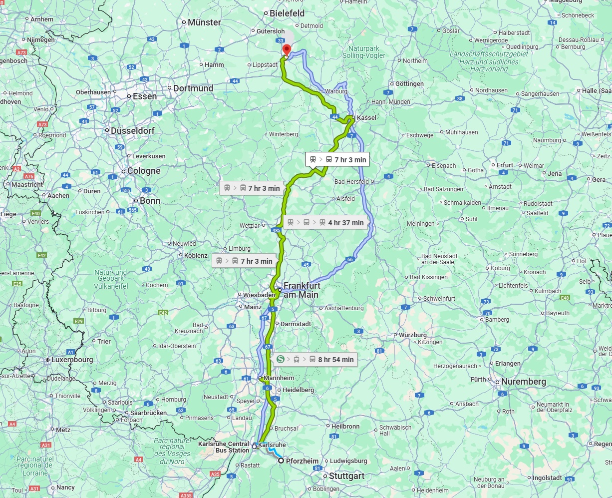Anreise von Pforzheim Zu Paderborn Über 