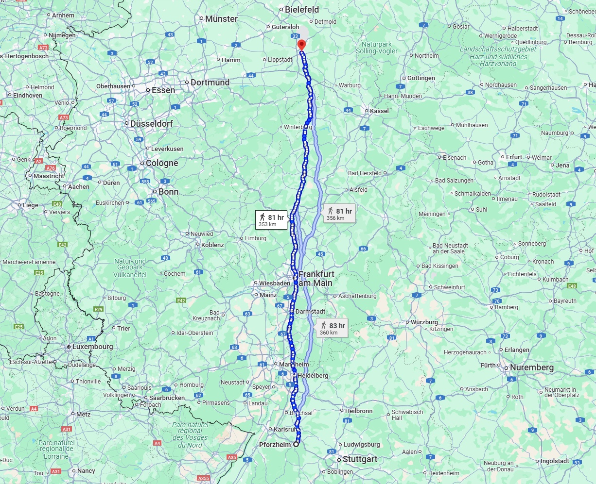 Anreise von Pforzheim Zu Paderborn Über 