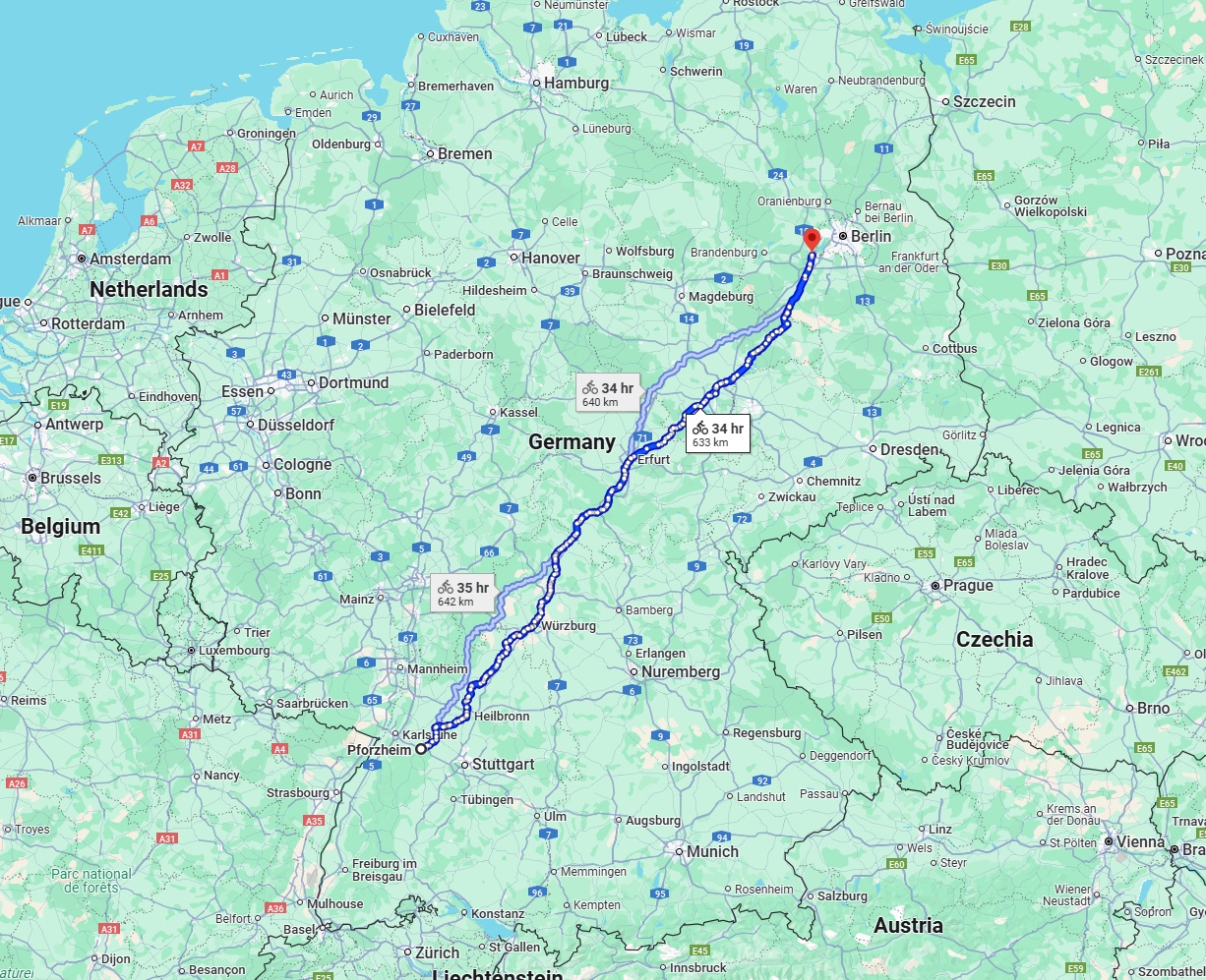 Anreise von Pforzheim Zu Potsdam Über 