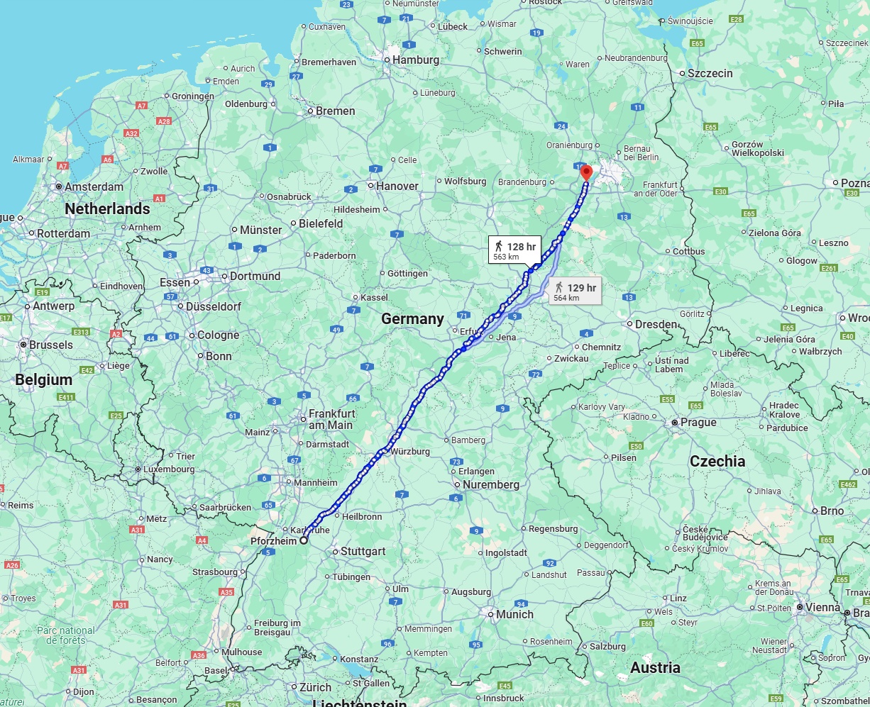 Anreise von Pforzheim Zu Potsdam Über 
