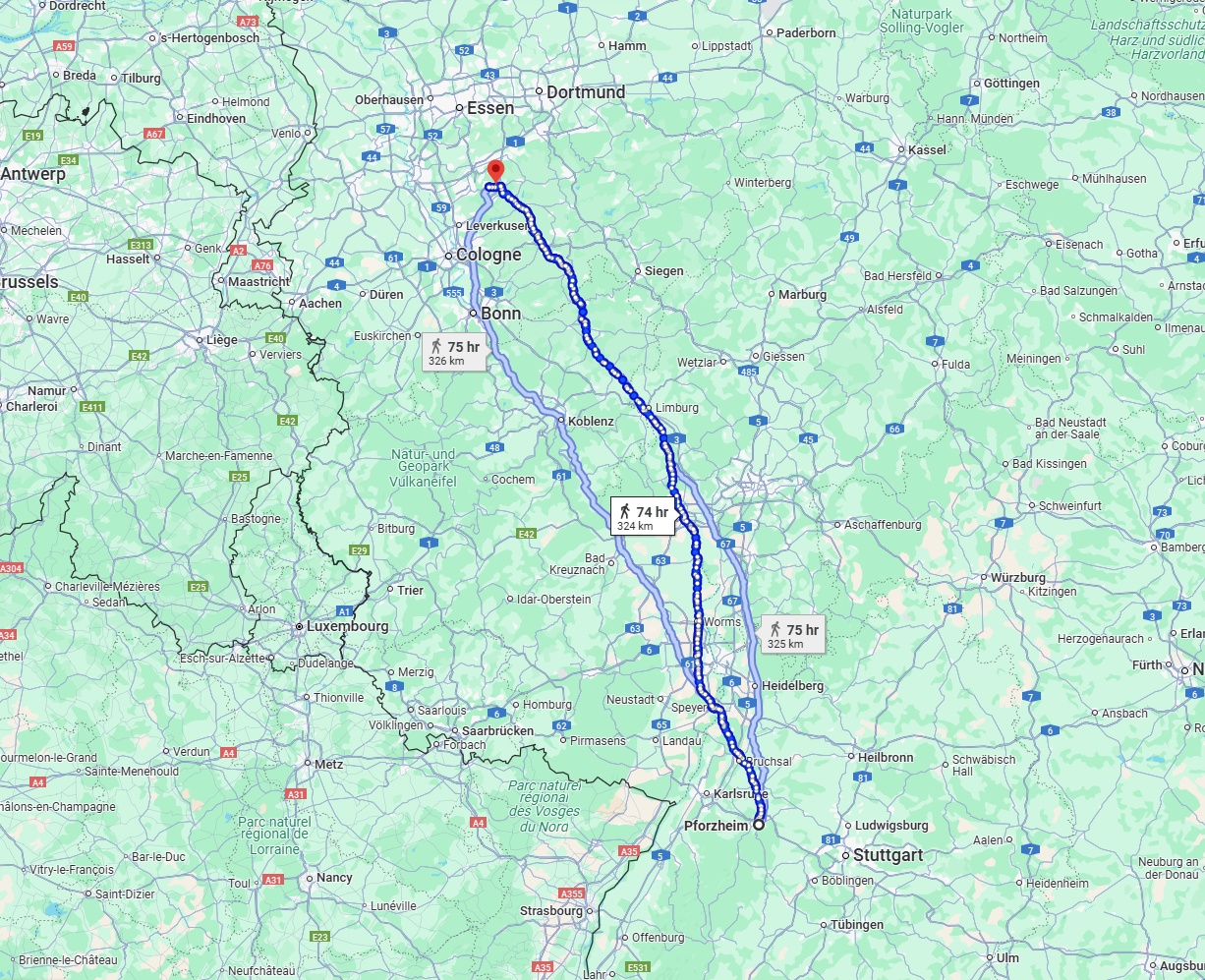 Anreise von Pforzheim Zu Remscheid Über 