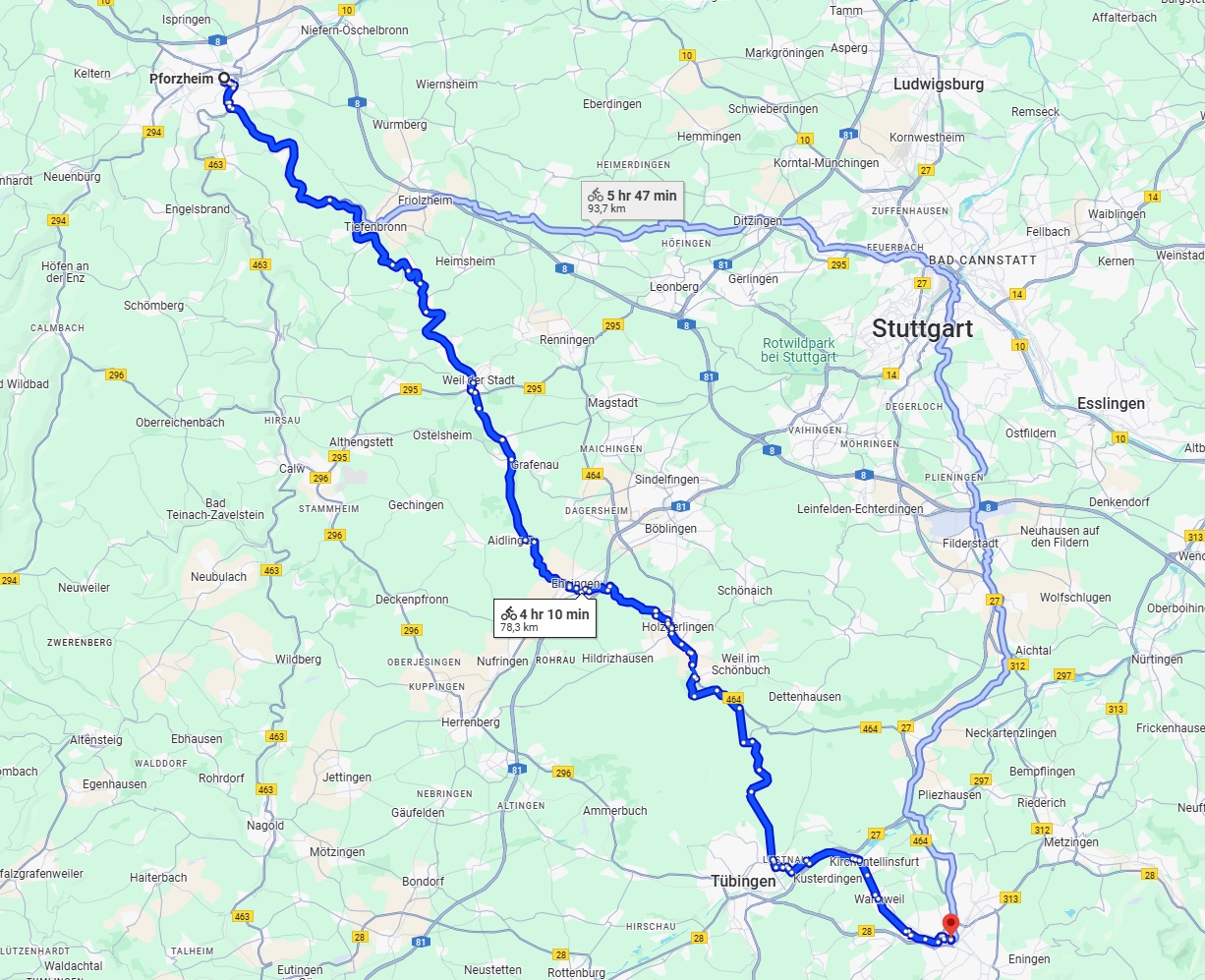 Anreise von Pforzheim Zu Reutlingen Über 