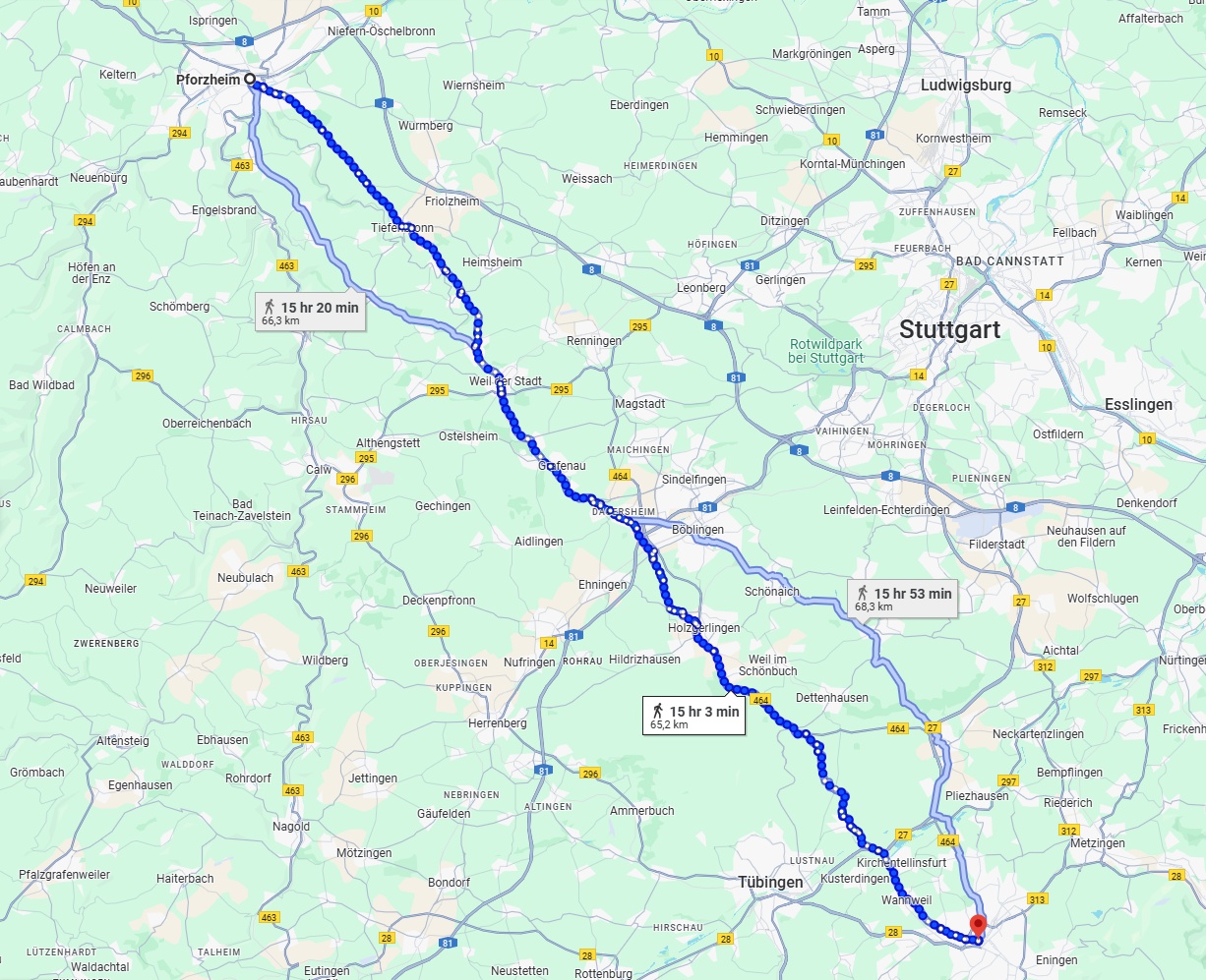 Anreise von Pforzheim Zu Reutlingen Über 