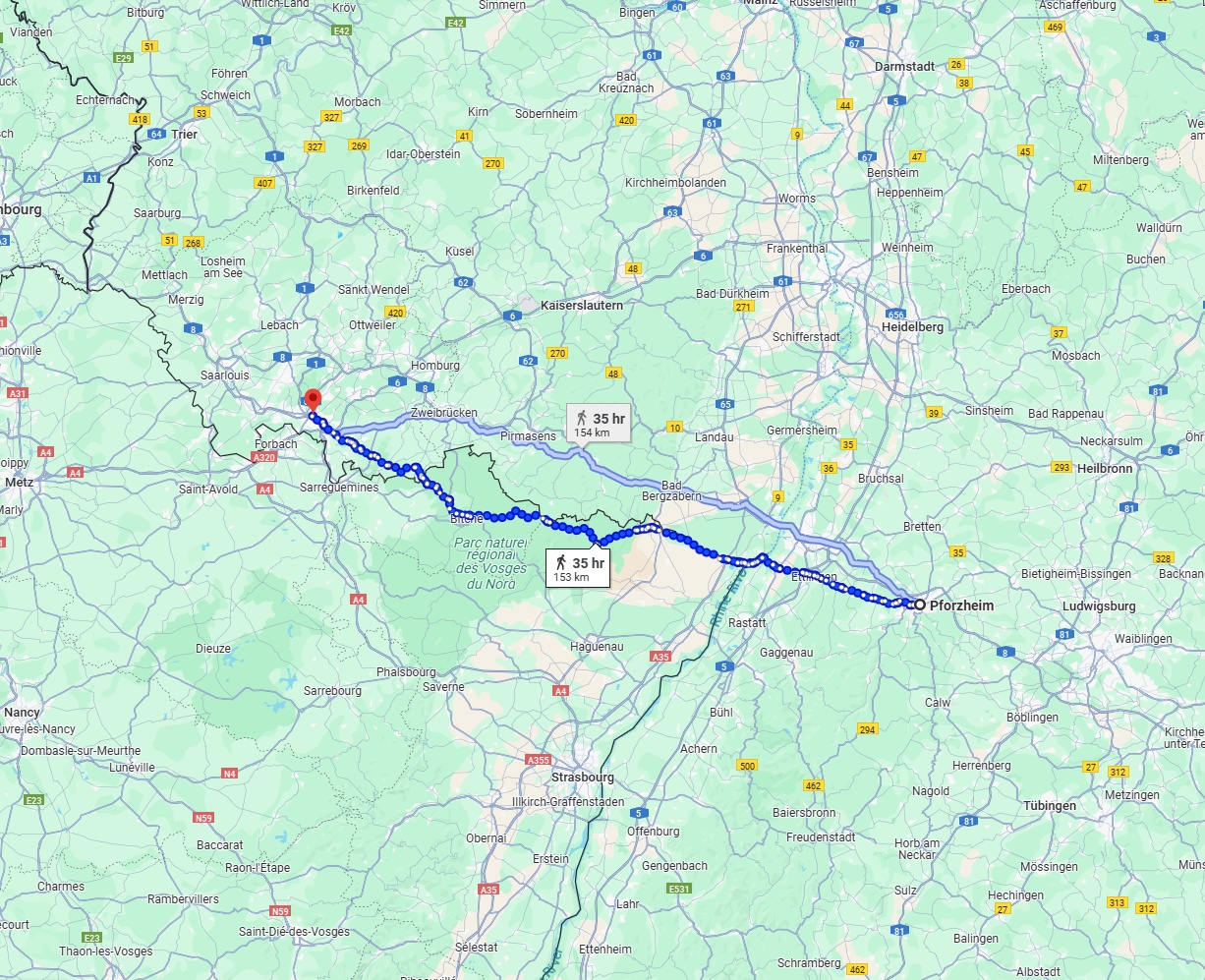 Anreise von Pforzheim Zu Saarbrücken Über 