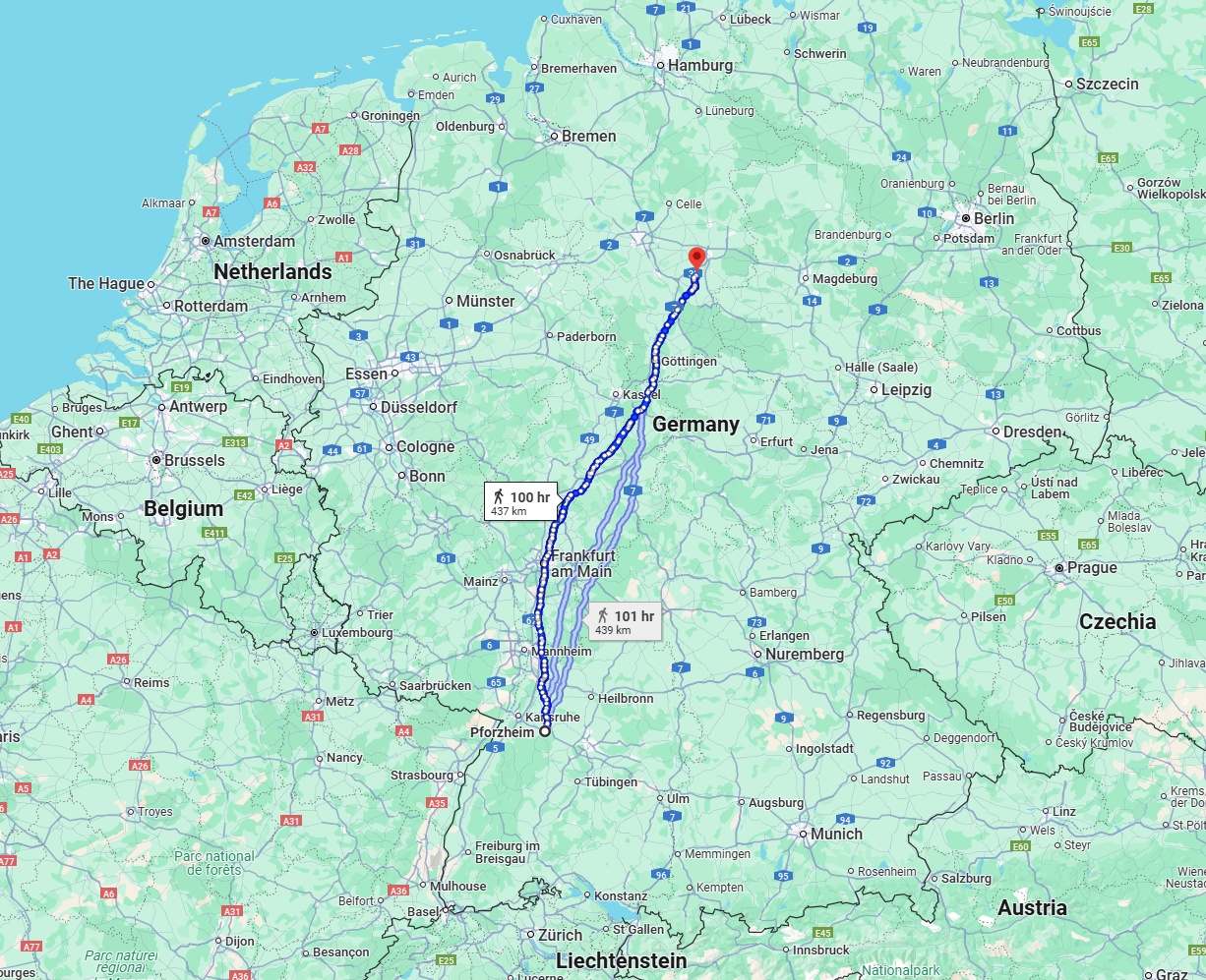 Anreise von Pforzheim Zu Salzgitter Über 