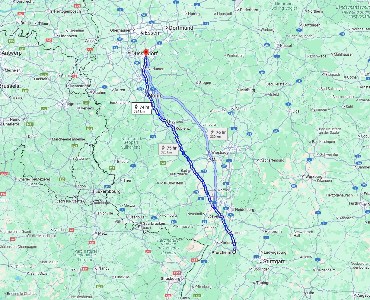 Anreise von Pforzheim Zu Solingen Über 