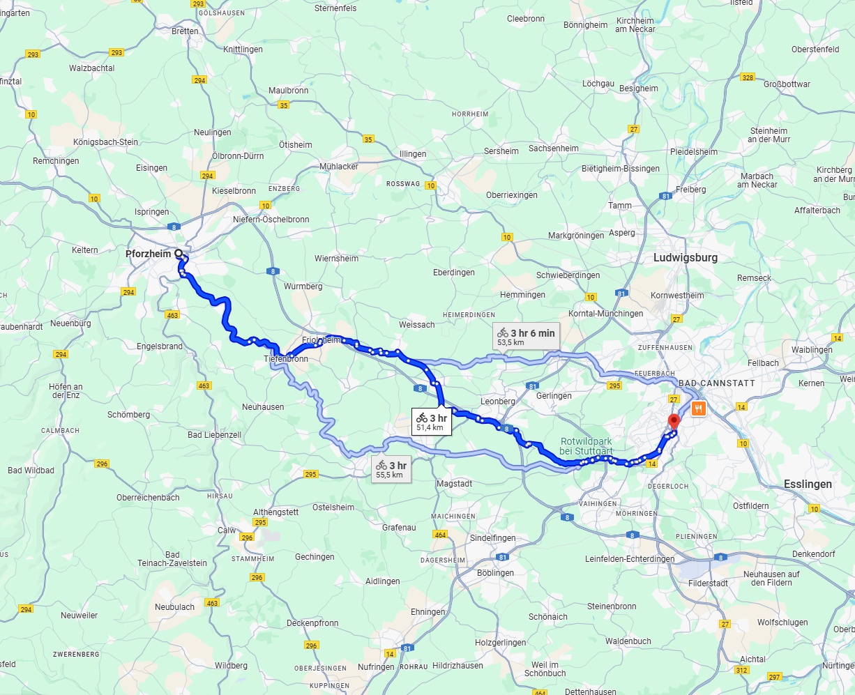 Anreise von Pforzheim Zu Stuttgart Über 