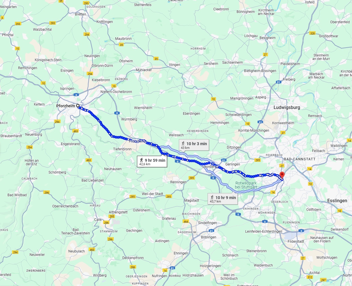 Anreise von Pforzheim Zu Stuttgart Über 