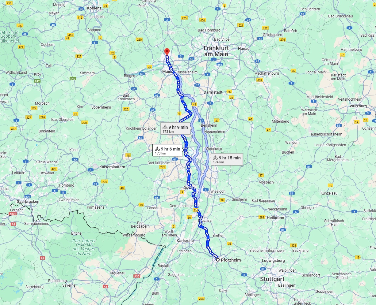 Anreise von Pforzheim Zu Wiesbaden Über 