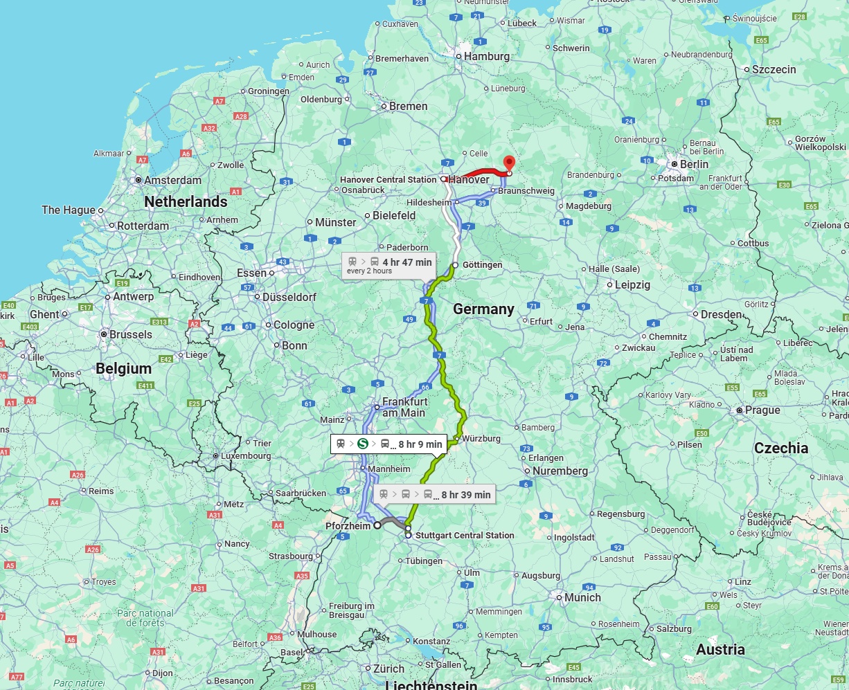 Anreise von Pforzheim Zu Wolfsburg Über 