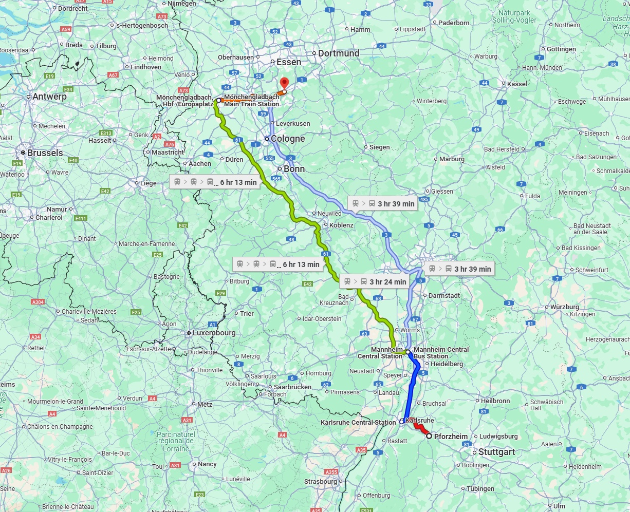 Anreise von Pforzheim Zu Wuppertal Über 