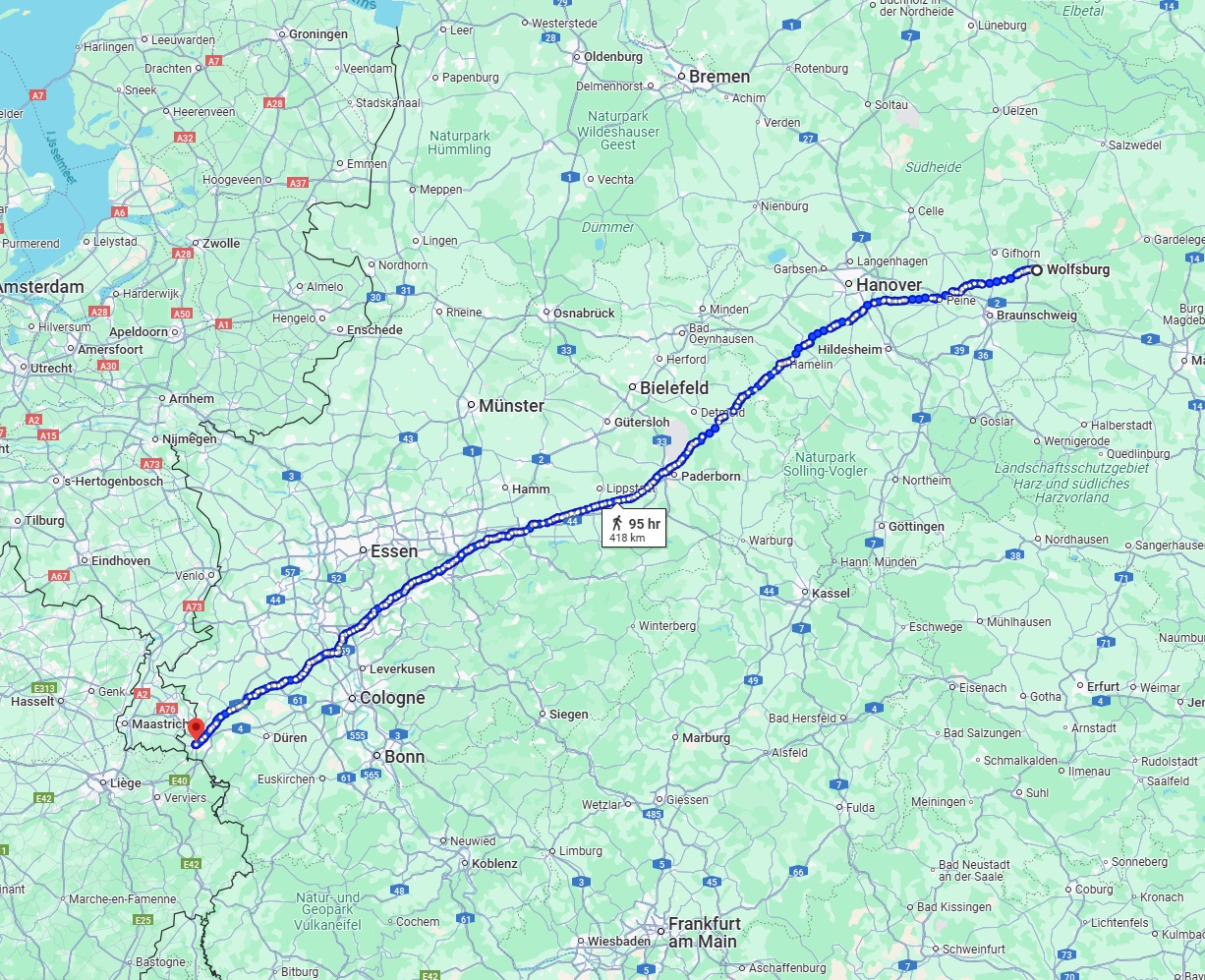 Anreise von Wolfsburg Zu Aachen Über 