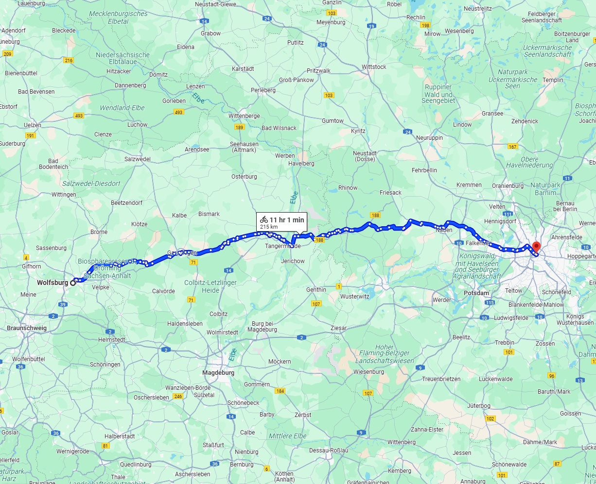 Anreise von Wolfsburg Zu Berlin Über 