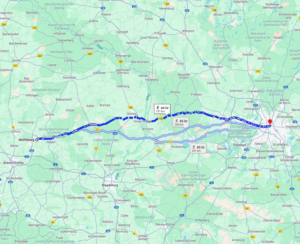 Anreise von Wolfsburg Zu Berlin Über 